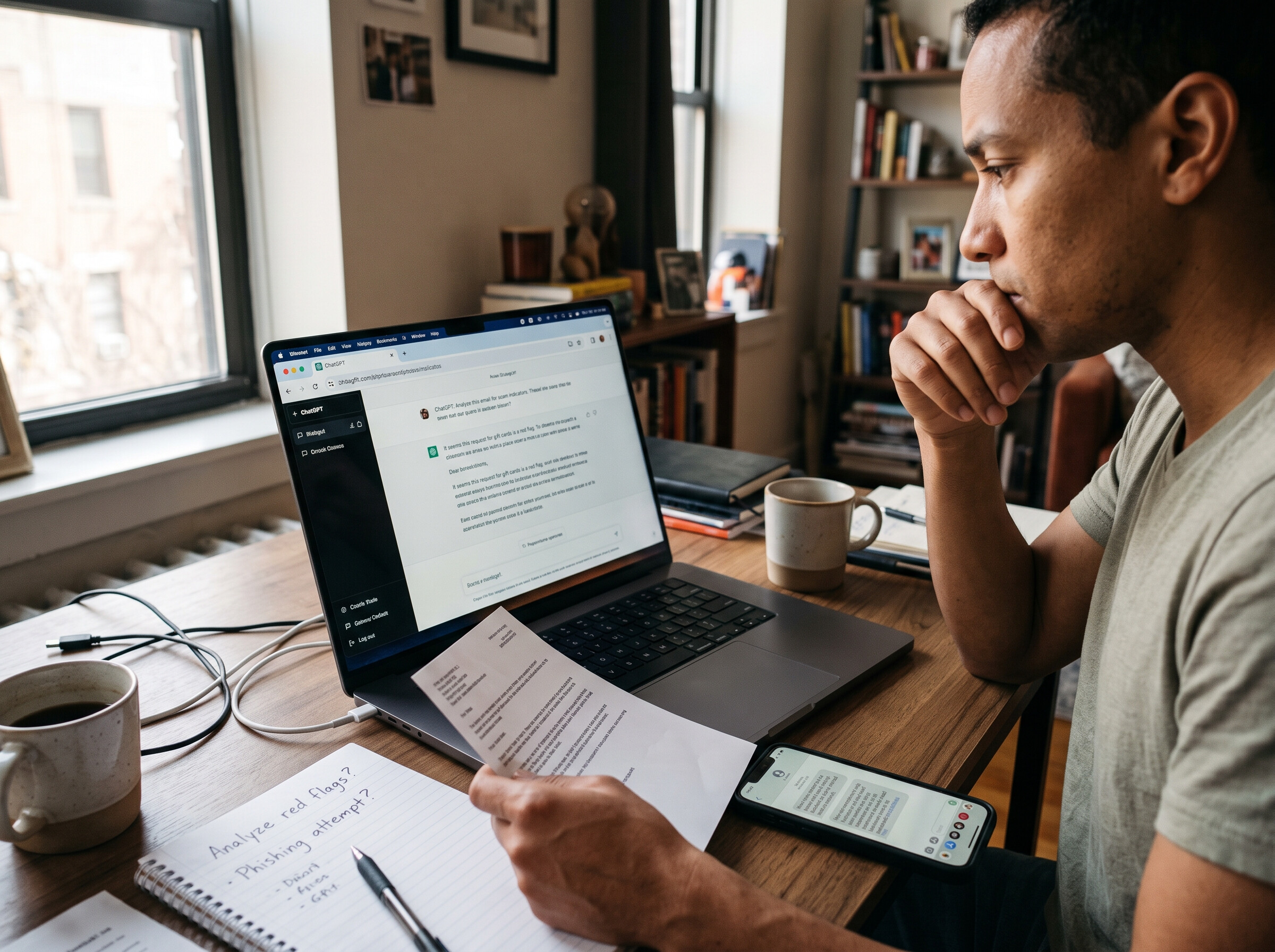Spotting scams with ChatGPT